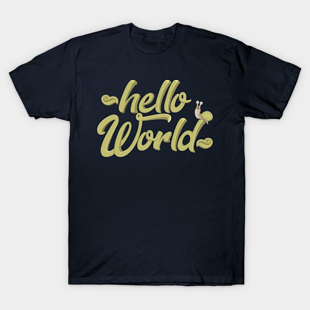 Hello World T-Shirt by democomics